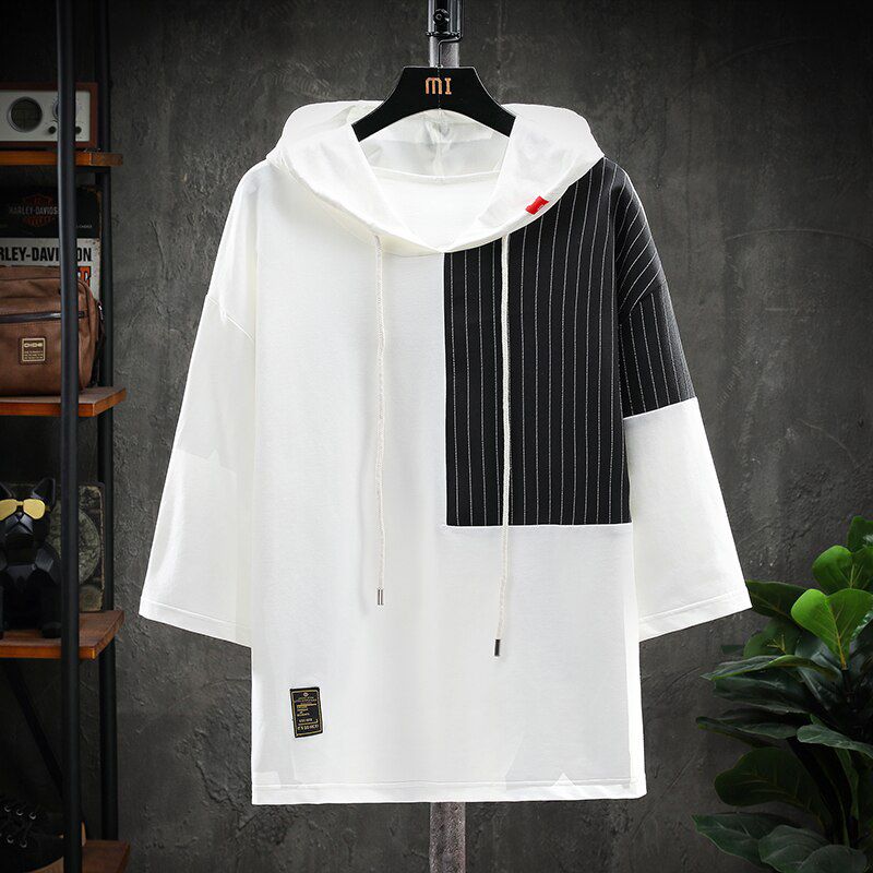 Fashion Short Sleeves Casual Punk Hoodies Black We Men's  Hop Streetwear Cotton Summer Clothes OverSize M-5XL