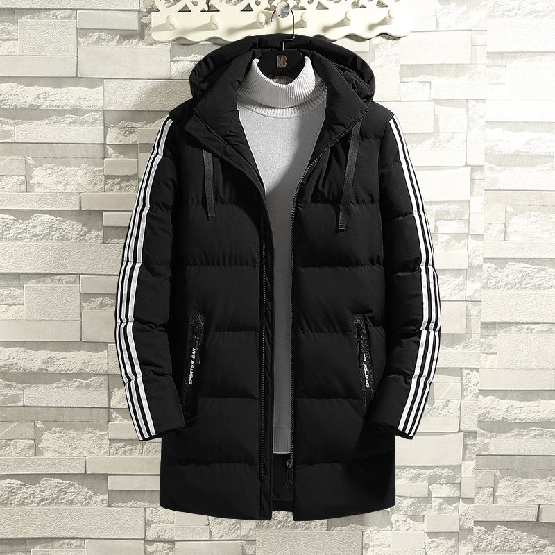 Mid-Length Men's Cotton Winter Coat Korean Version of TTrend of Down Padded Coat Thick Winter Coat for Men