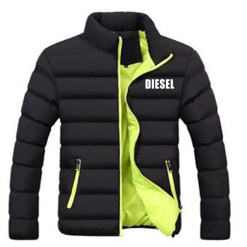 Men's fashion trend zipper winter wild cotton clothing snowy weather warm style men's classic top jacket