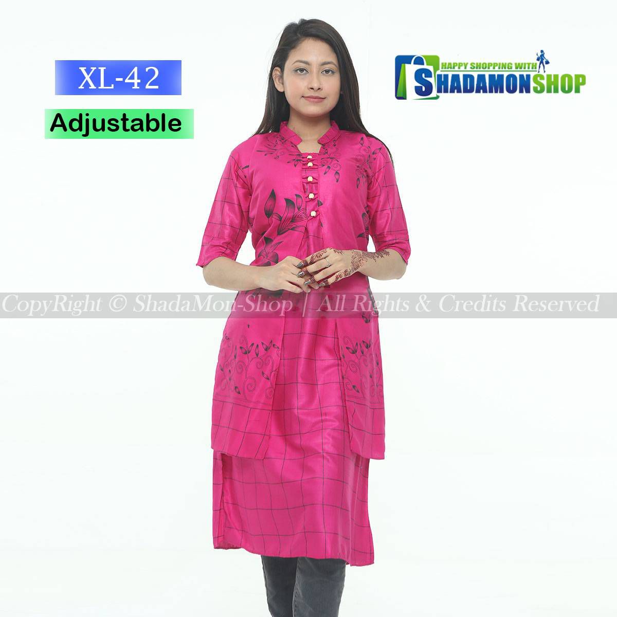 Readymade Stylish Koti Hot Kurti For Girls Long Linen (1 Pcs) Shadamon Shop Tpp - Tops For Girls Long Kurti