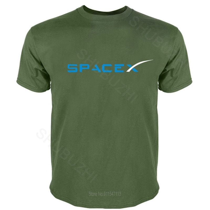 SpaceX black tshirt Space X Logo T Shirt Men's Popular Boyfriend's Plus Size tshirt new fashion cotton teeshirt drop shipping