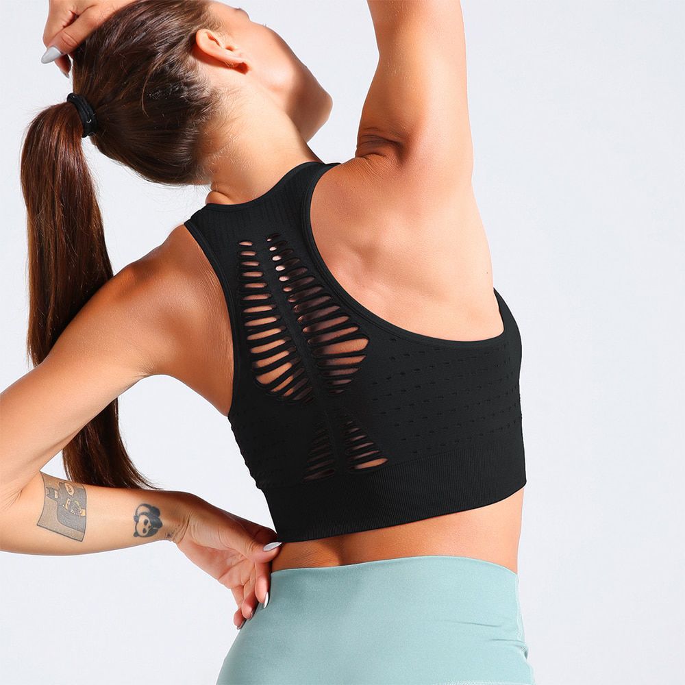 Seamless Bra Women Sports Mesh Breathable Underwear Shakeproof for Femme Fitness Running Sports Bra Sportswear