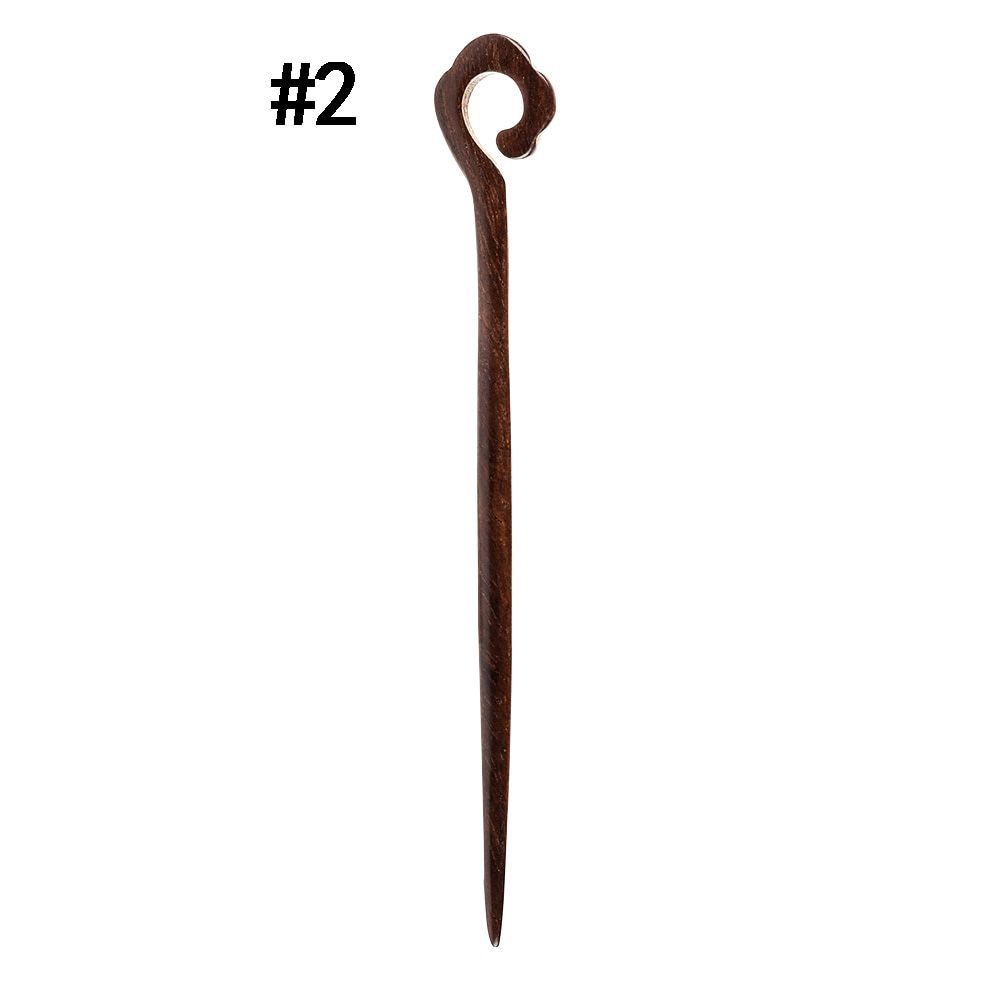 1pc Vintage Handmade Chopstick Ethnic Hair pin Chinese Womens Traditional Wood Carved Retro Style Hair Stick Hair Accessories