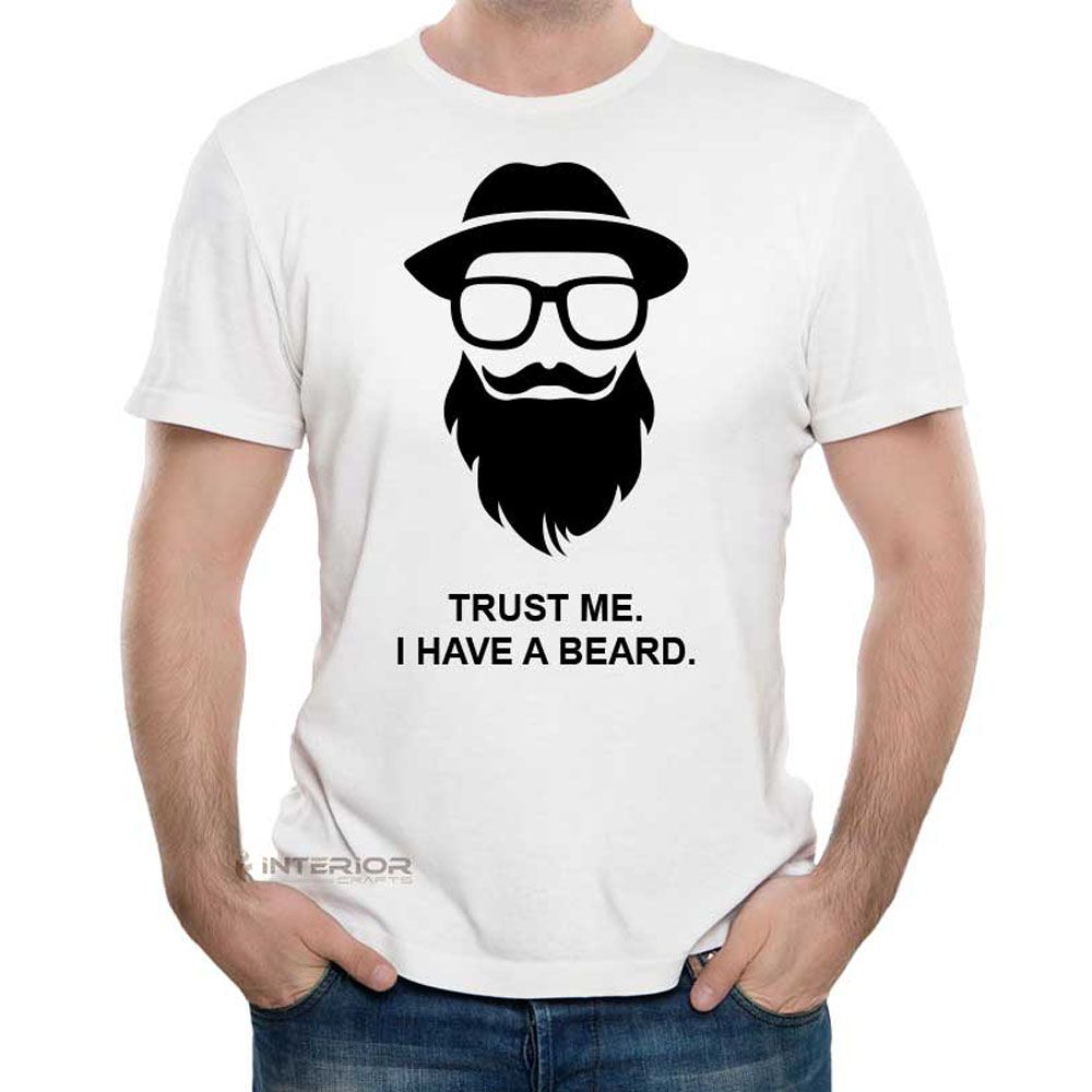 Trust Me I Have A Beard Print T-shirt Logo Novelty Beard Gang Hipster Unisex Cartoon T Shirt Men New Fashion Tshirt