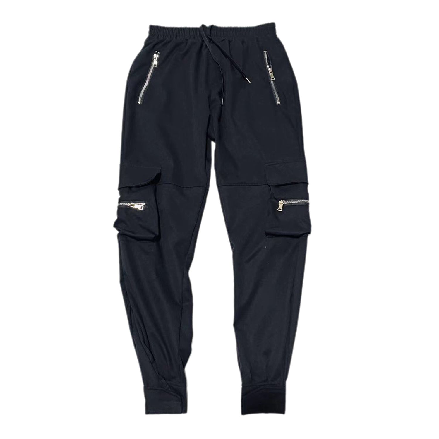 Training Slks Slim Drawstgd Waist Men Fitness Pants