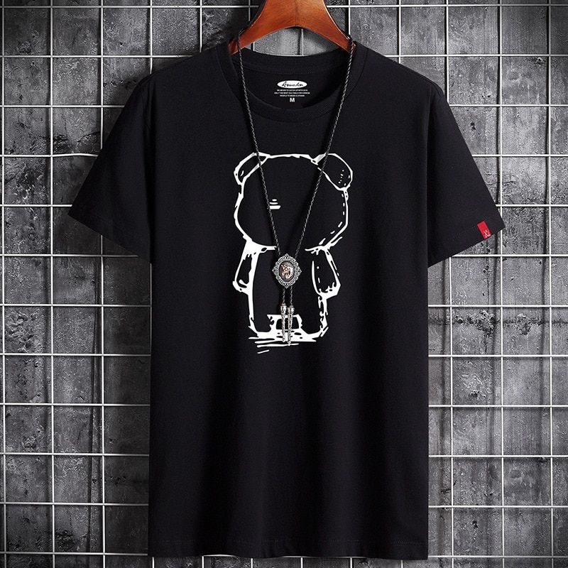 T Shirt for Men Clothing Fitness White O Neck Anime Man T-shirt For Male Oversized S-6XL Men T-shirts Goth Punk
