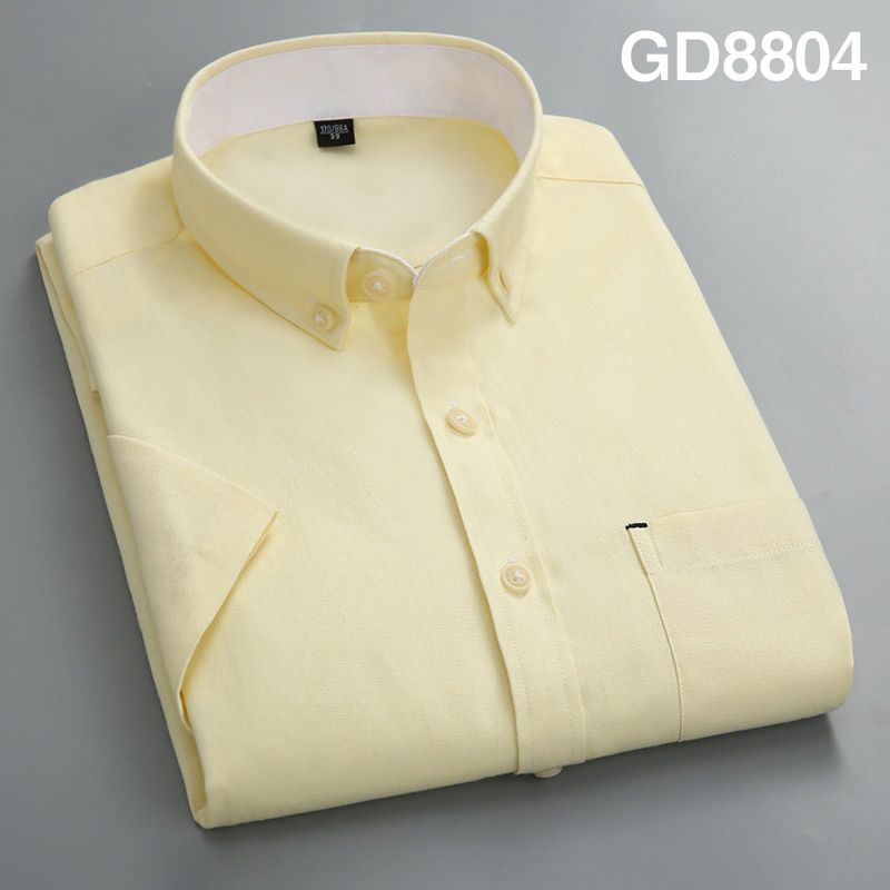 Summer Men Shirts Short Sleeve Heren Blouse Mens Shirts Regular Fit White Black Purple Blue Formal Shirts For Men Social Button