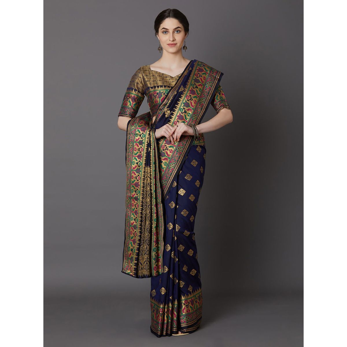 Glamour & Glorious Marvelous Gorgeous New Design High Quality Printed Silk Saree With Gorgeous Blouse Piece for Woman - 92