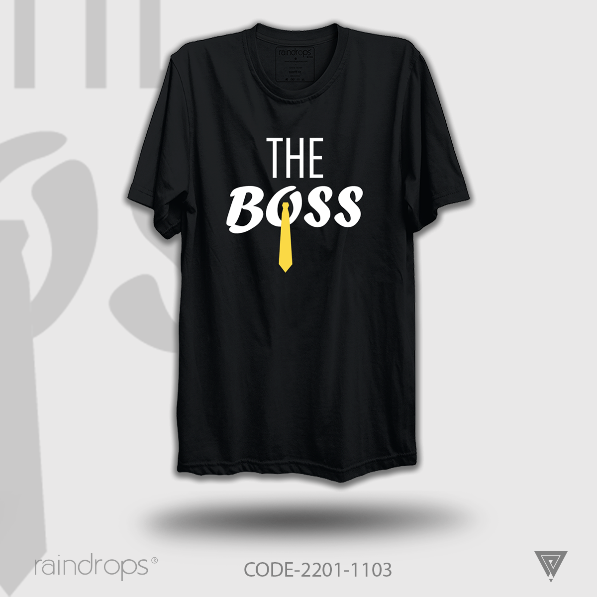 Raindrops Premium T-shirt  The Boss design Half Sleeve T-shirts For Men