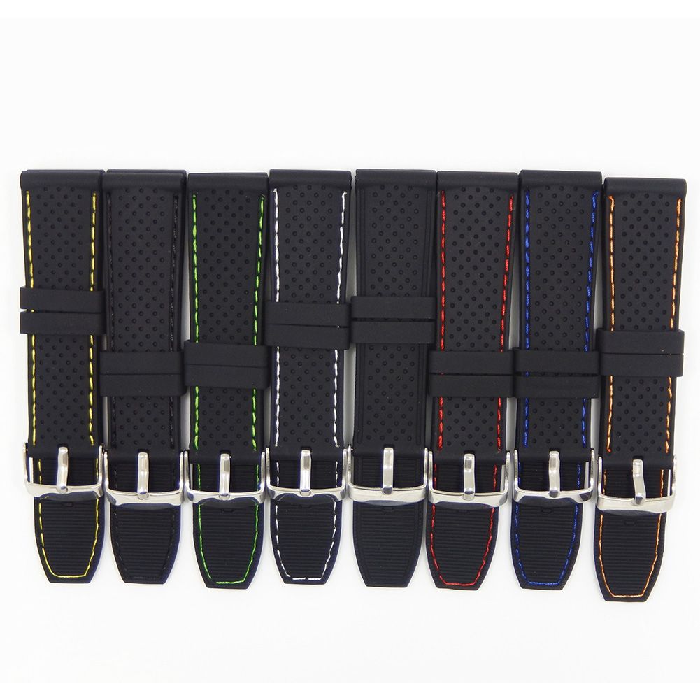 Yfashion 22mm Silicone Watch Band Strap for Men Women Watch Band Replacement with Stainless Steel Buckle
