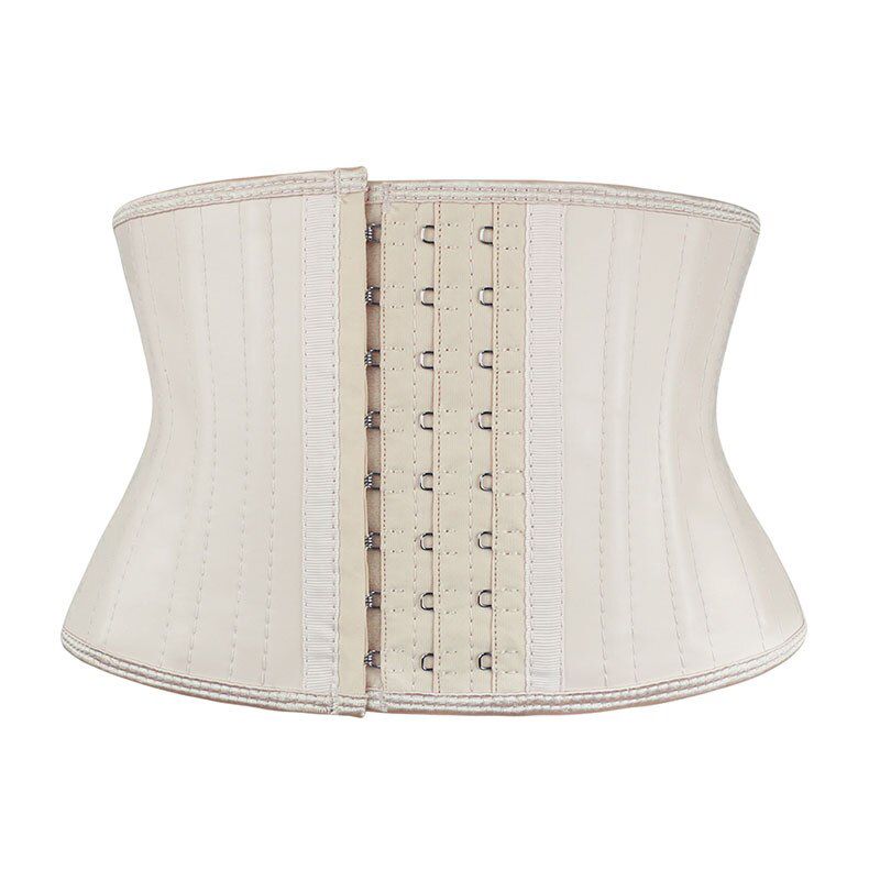 Atbuty Latex Waist Trainer Short Torso 7 Inches UnderCorset 25 Steel Bone Smooth Cincher Body Shaper Tummy Control NBW1943B