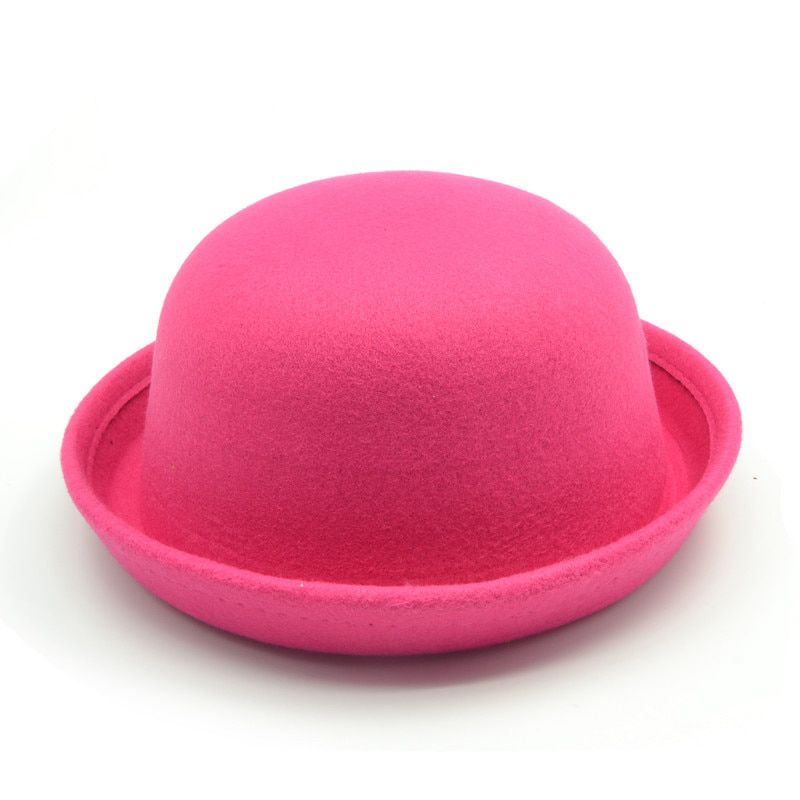 Little girls fedora hat Dome cap Children dress hats Kids caps felt hats wool felting Bowler caps