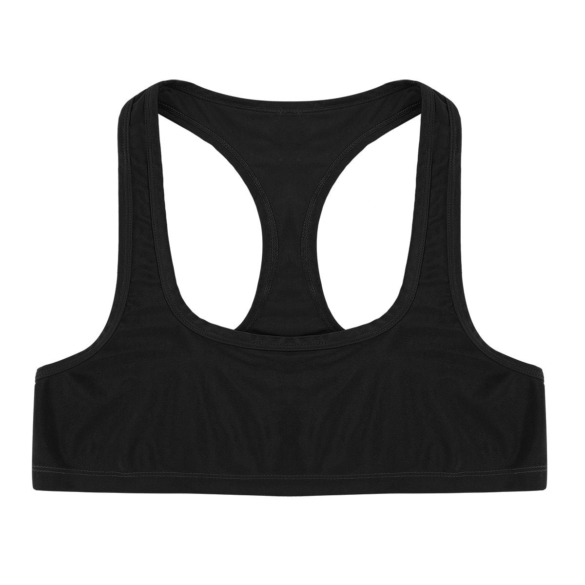 MSemis Mens Sleeveless Racer Back Muscle TaTop Workout Gym Srt Crop Top Shirt Clubwear Stage Costume Male Fitness Vest