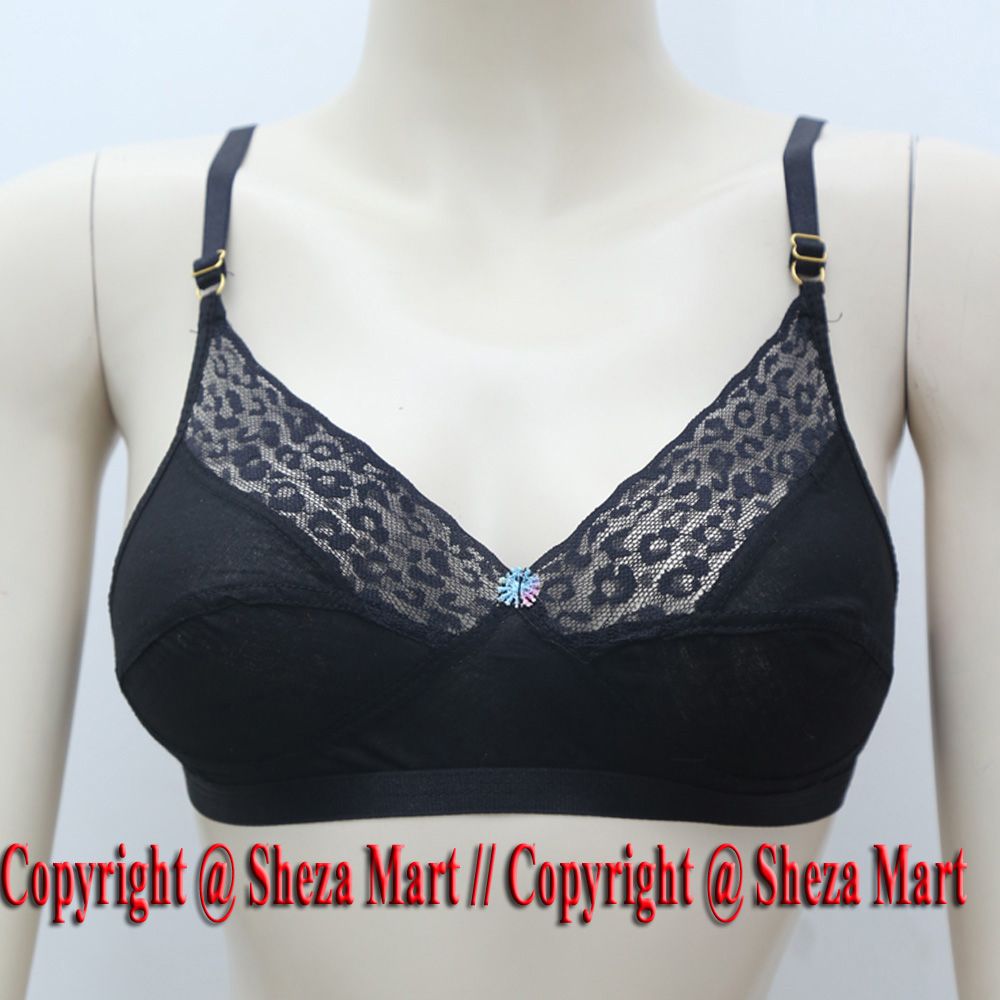 Soft Cotton and Lace Bra For Women