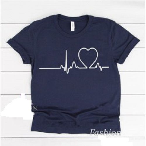 100% Cotton New Heart Beat Half Sleeve T-Shirt For Men'S - T Shirt For Man - T Shirt For Man - T Shirt For Man - গেঞ্জি ছেলেদের