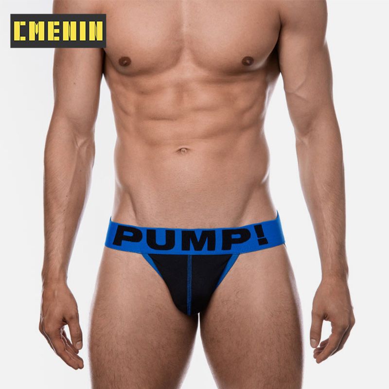 CMENIN Soft PUMP 1Pcs Cotton Plain Low waist Men Underwear Thongss Men Jockstraps High Quality Jockstrap Mens Thongss G strings string PU5106