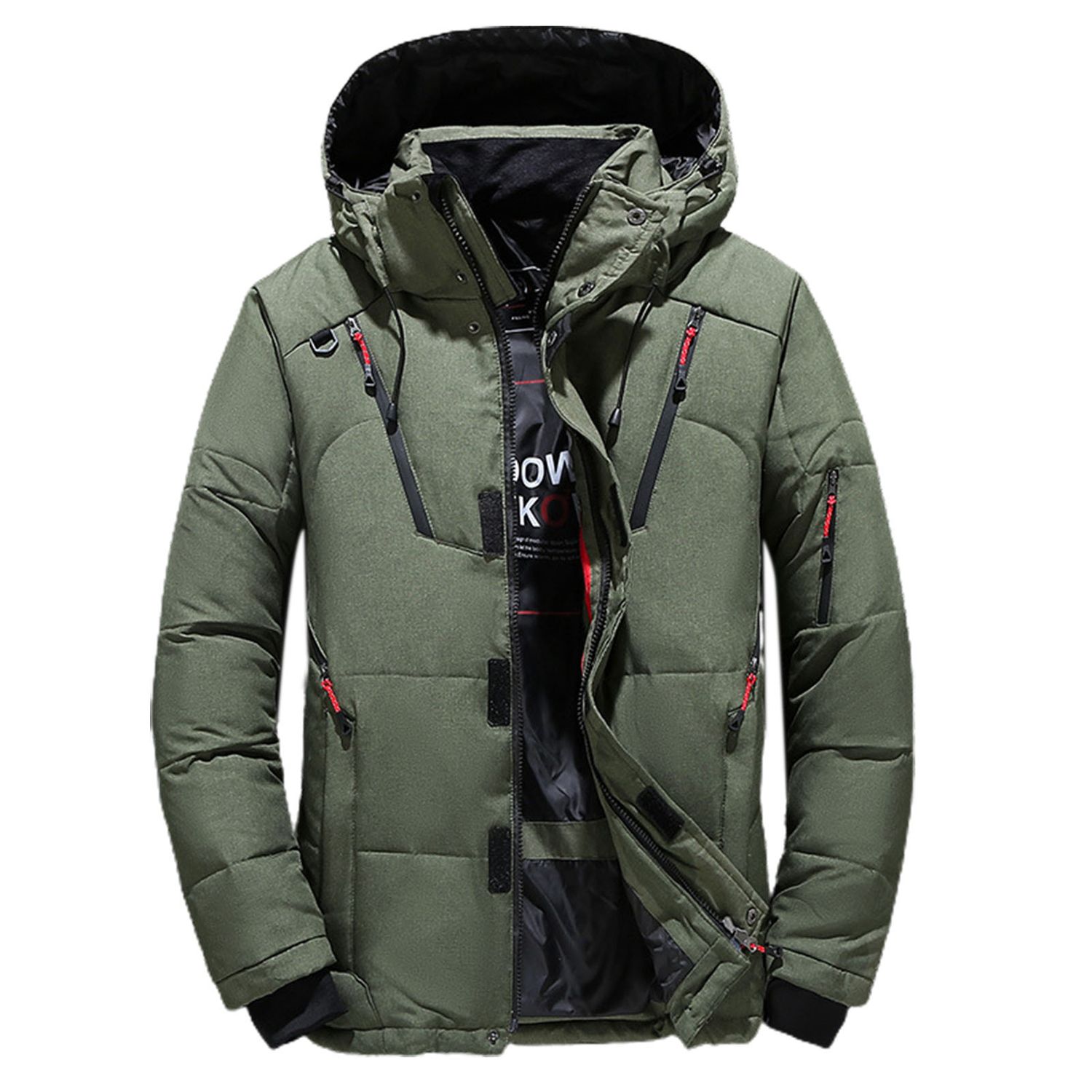 Coat Drawstring All Match Men Down Coat