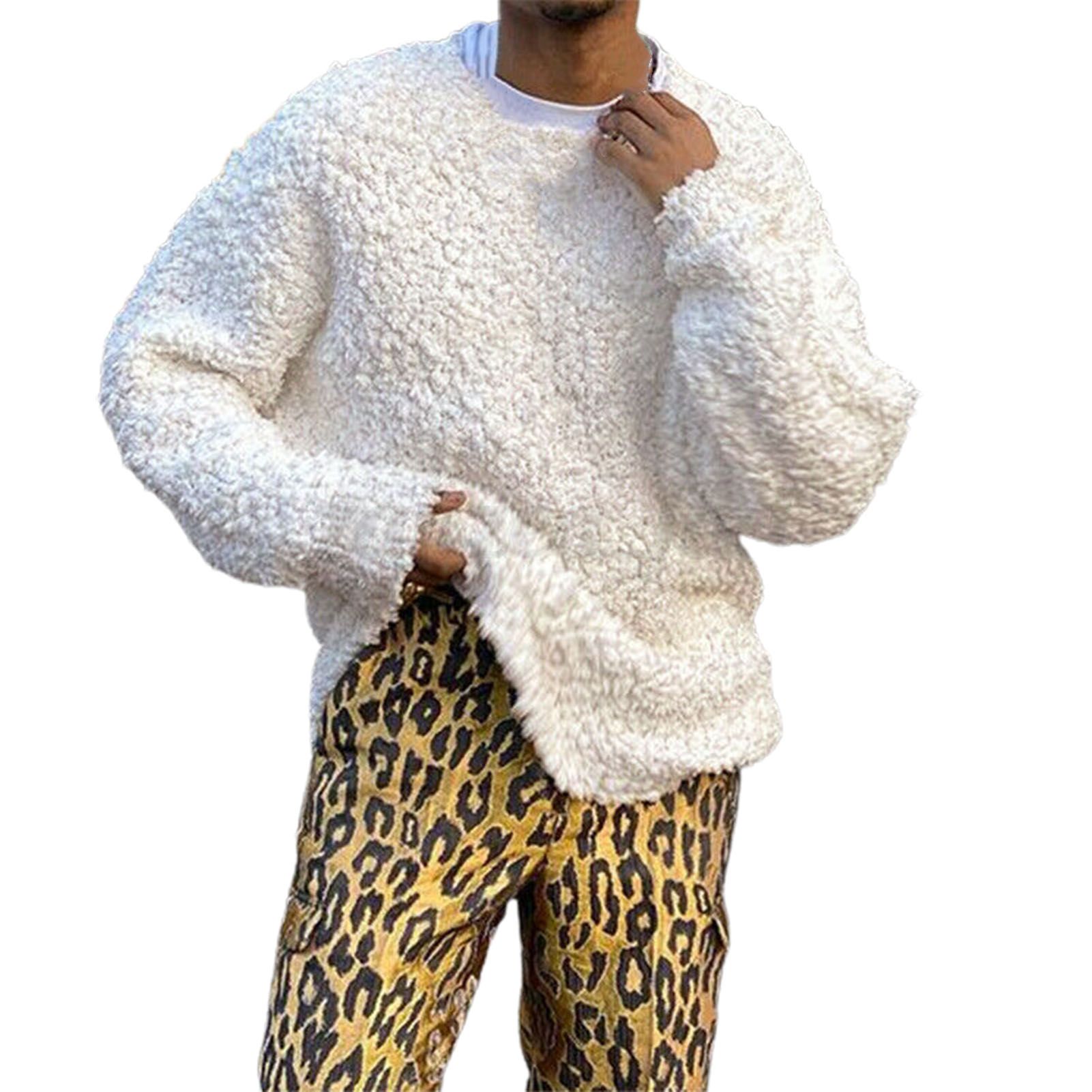 Men Sweatshirt Eye-catching Wear-resistant Men Sweatshirt