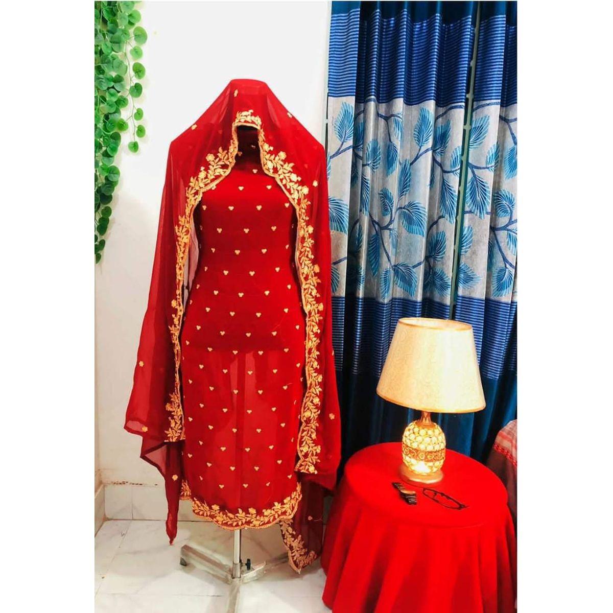 Georgette Three piece With Embroidery Work-10