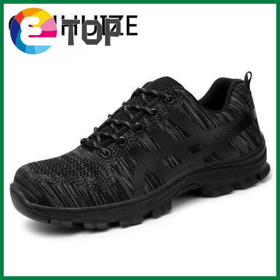 Hot non-destructible safety shoes men's steel toe set work shoes breathable summer tooling boots protection shoes steel toe work safety boots site protection shoes men