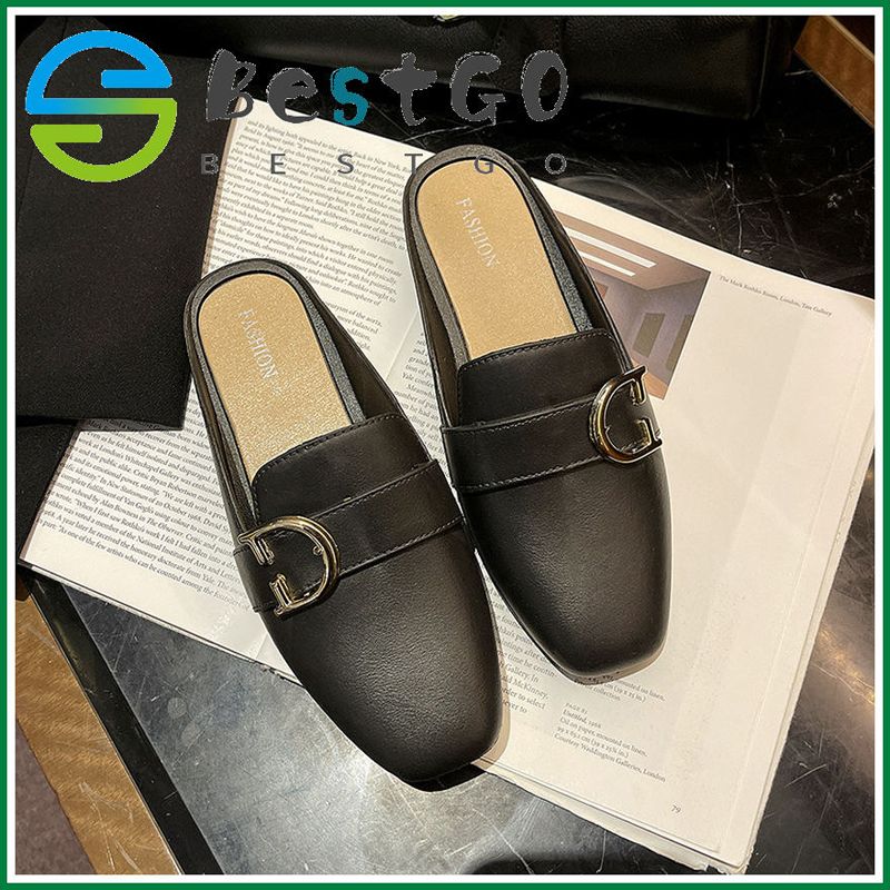 new fashion lazy shoes ins tide one-step women's slippers outdoor indoor Korean casual cute sandals