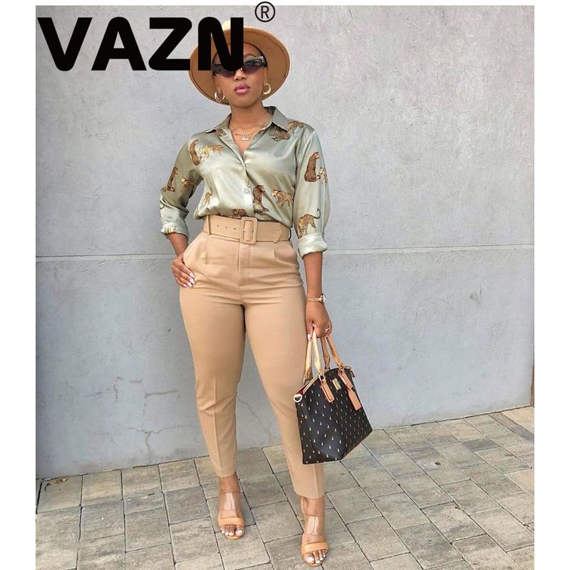 spring lady 5 colors solid ankle-length straight pants high waist sashes pants young lady daily pants