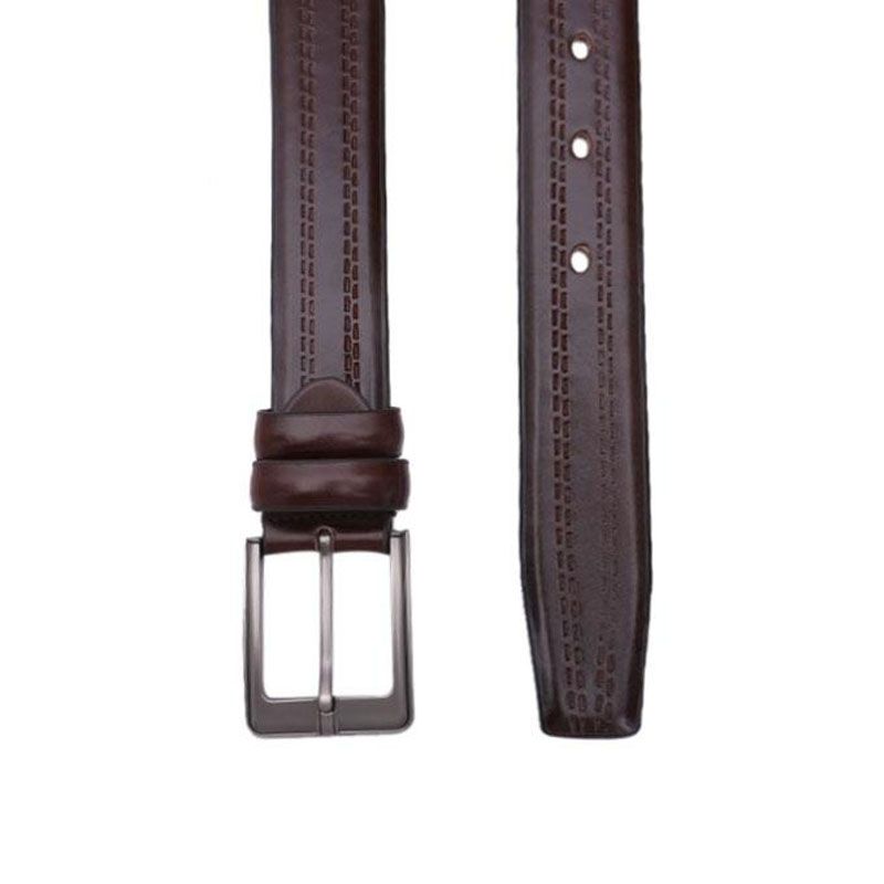 Dark Brown Leather Formal Belt For Men