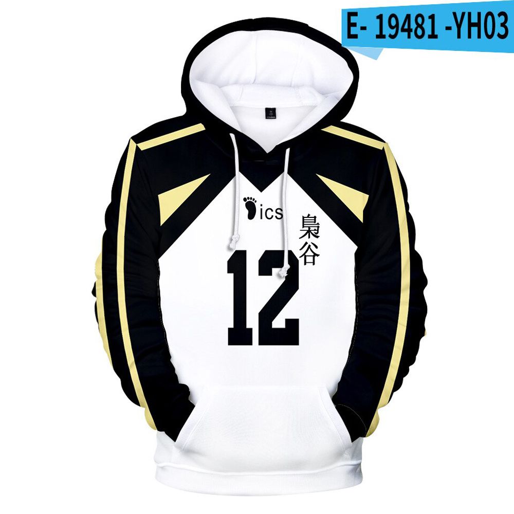 Hoodie Sweatshirt Japan Akaashi Keiji Bokuto Koutarou Unisex 3d Anime Haikyuu Cosplay Costume Fukurodani Volleybal Club Casual