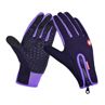 Uni Full Finger Non-slip Waterproof Touch Screen Fleece Cycling Zipper Gloves