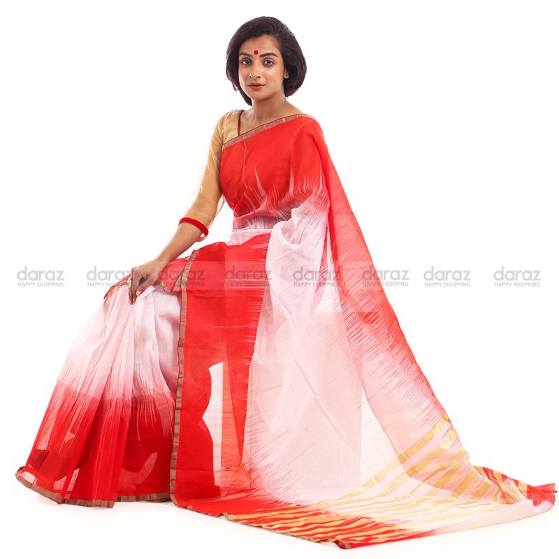 Jamdani Half Silk 12 HaatSharee Without Blouse Piece For Women’s Bedsheet Bazar