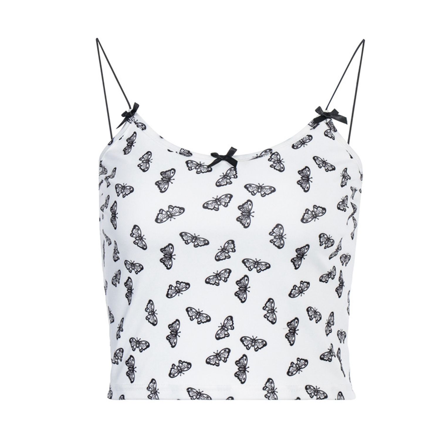 Women Butterfly Print Tank Top Vest Top Summer Fashion Sleeveless Animal Print Top