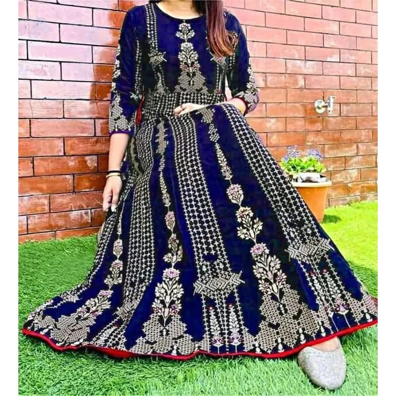 High Quality China Lily Cotton Fabric With  Digital Printed Readymade Kurtis for Women.