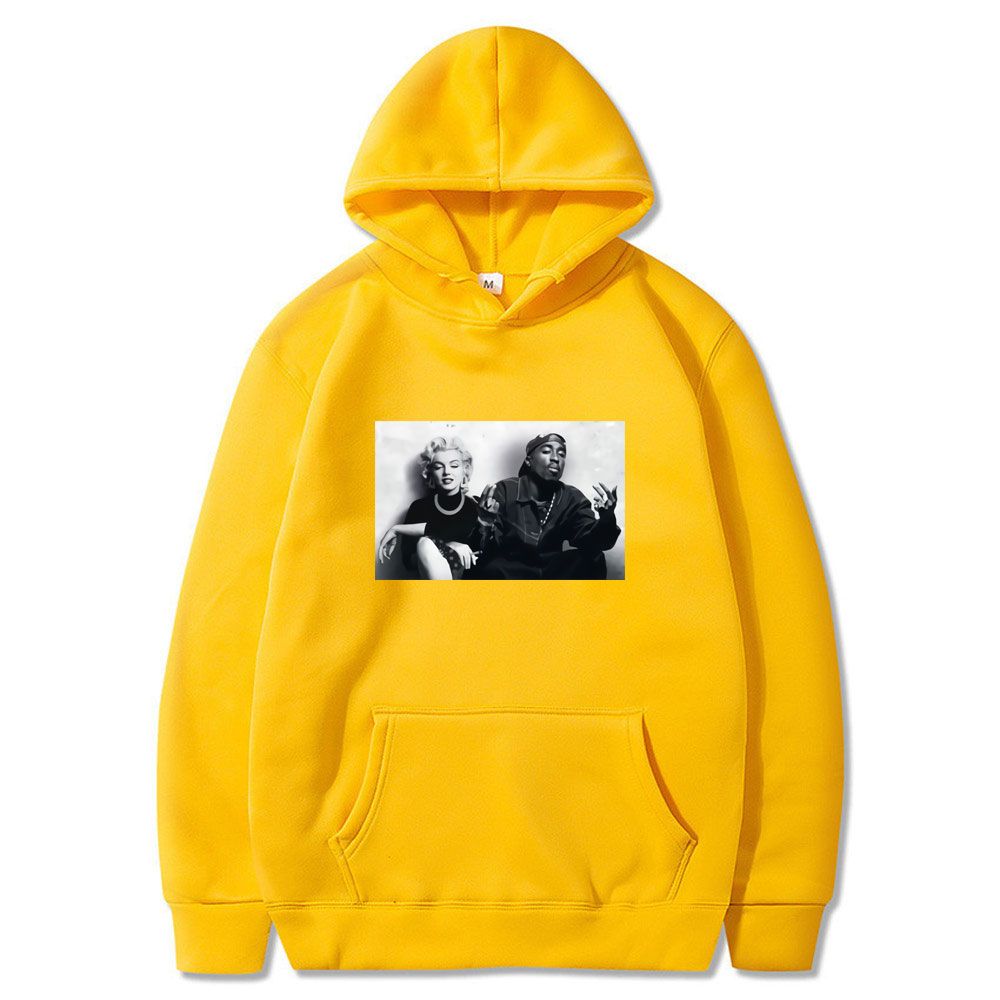 Fashion Design Legends Tupac  Marilyn Monroe Print Hoodies Men Sweatshirt Streetwear  Harajuku Autumn Winter Keep Warm