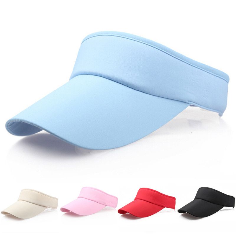 【ALLGOOD】Visor Sun Plain Hat Sports Cap Colors Golf Tennis Beach Adjustable Summer Hot
