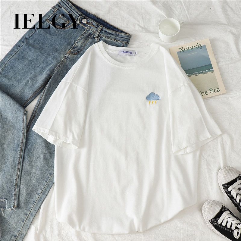 IELGY casual fashion printed T-shirt women