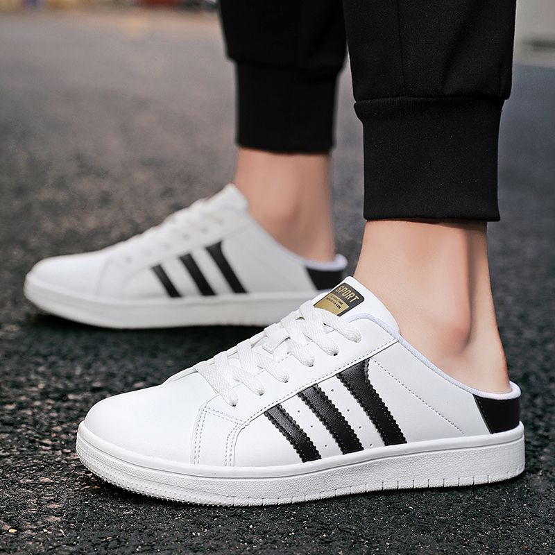 Vikey 2021 New Plus Size 45 46 Summer Slip-on Shoes for Men Casual Half Shoes Fashion Outdoor Slippers