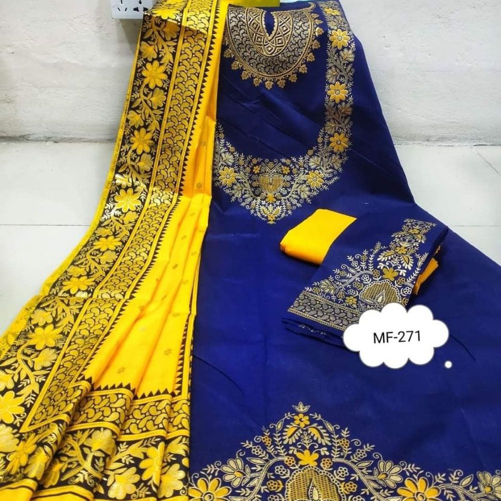 New Screen Printed Unstitched Cotton Three Piece For Women Ladies Collection Shalwar Kameez [ 3 Piece ]