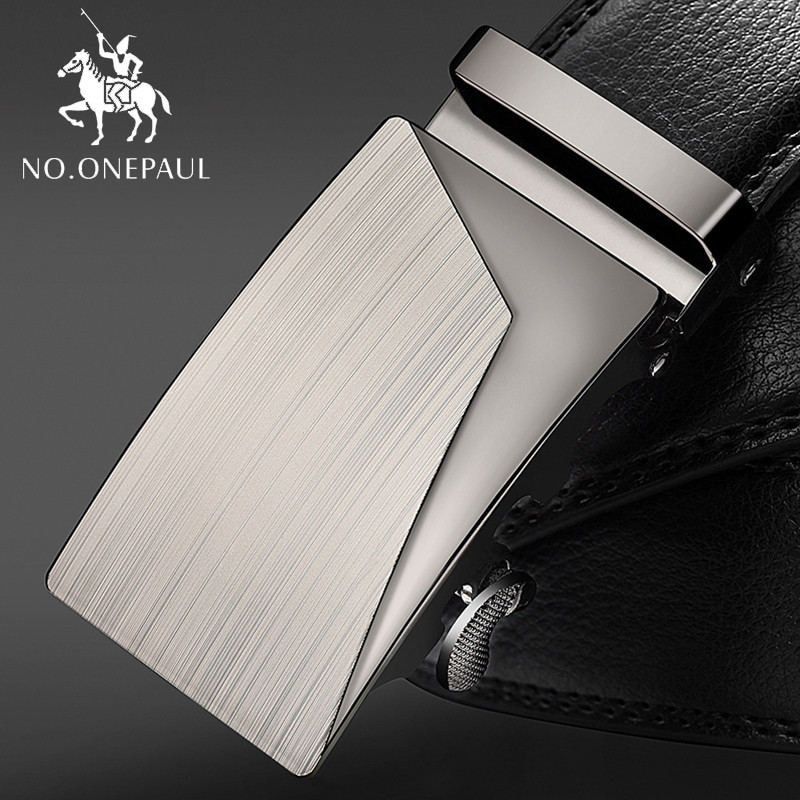NO.ONEPAUL Adjustable Length Automatic Buckle men buckle leather Designer High-quality fashion brand male Business Male Belts