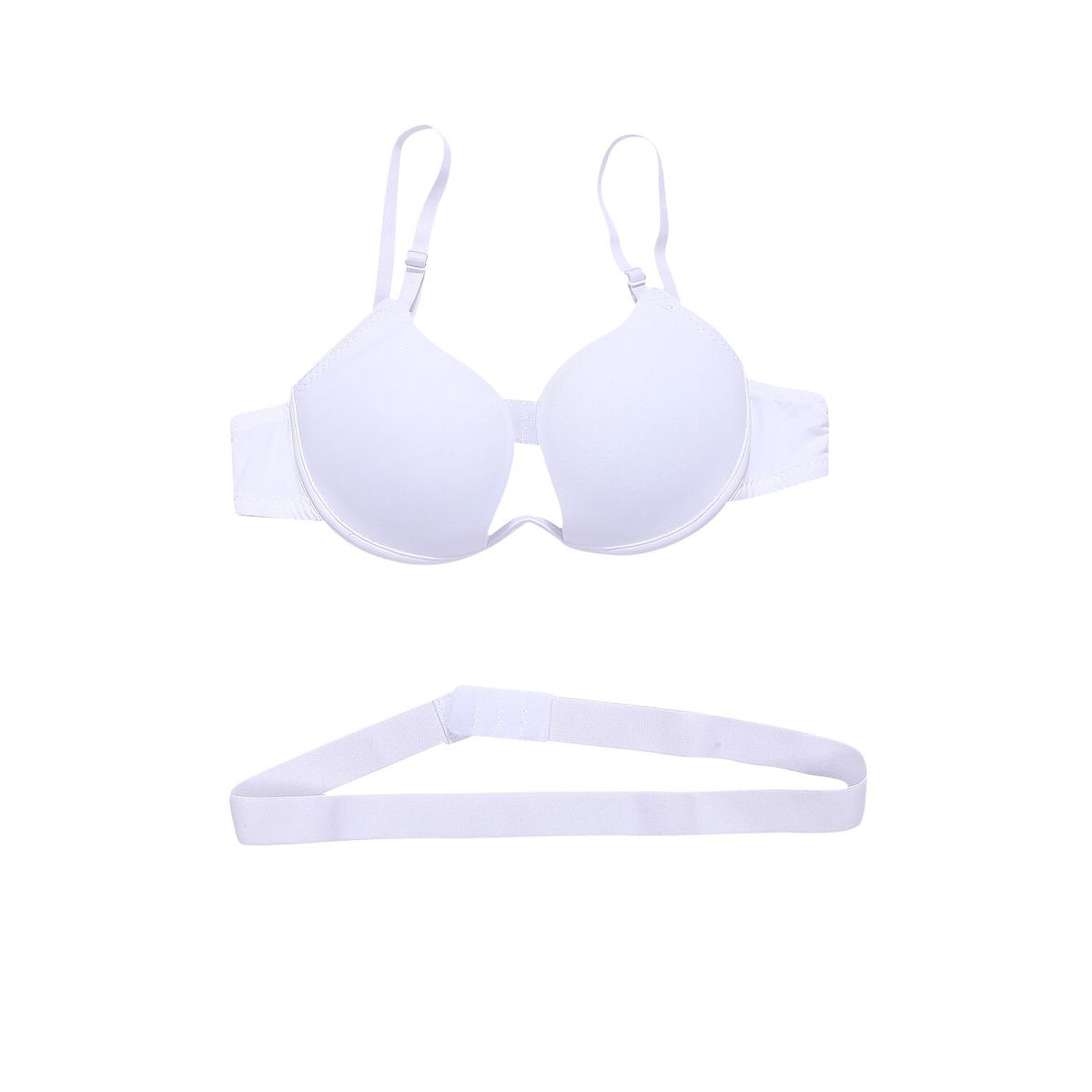 Solid Women Bra Underwear Low Cut Push Up Bra Female Padded Seamless Bra Backless Underwire Bra Adjustable Belt Underwear