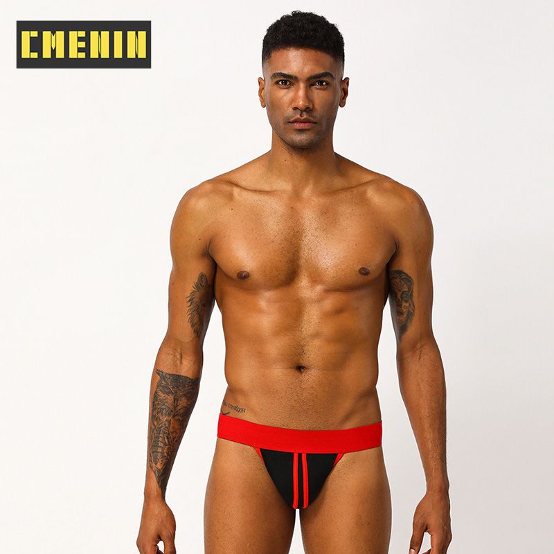 CMENIN 1pcs  LOGO Modal  Men Underwear thongs Mens Jockstrap Popular Thongs And G strings CMENIN 1pcs  Stripe Innerwear BP166