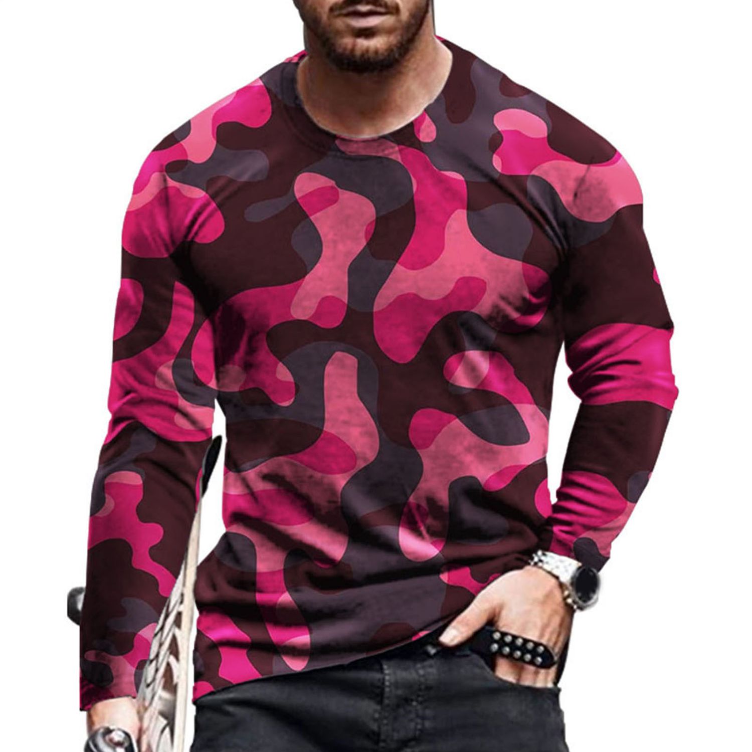 Men Top Pullover Leisure Men T-shirt