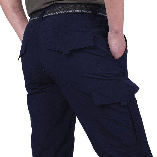 Dry Casual Pants Men Summer   Style Trousers Men's Tactical Cargo Pants Male lightweight Waterproof Trousers