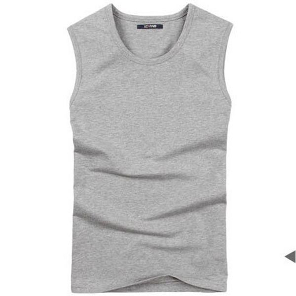 TaTops O Neck Sleeveless Vest Male Elastic Cotton Fitness Vests Man Kan Slim Tee Shirts Summer Men's Fashion M-3XL