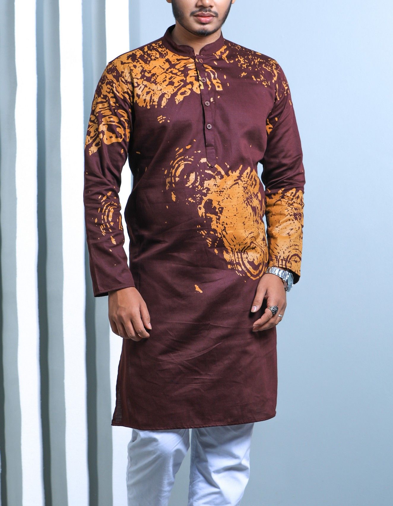 Men’s Printed Cotton Punjabi By Stone Rose Code- SR17116P