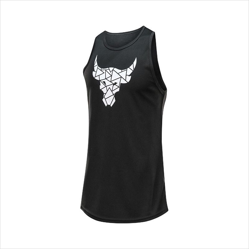 Men's Bull head Print TaTop gym shirt clothing Breathable Basketball Training Srtswear Outdoor quick-drying Fitness vest