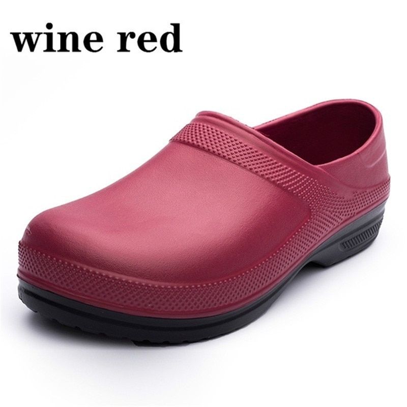 AtreGo Men Nursing Kitchen Chef Work Shoes Non-Slip Light Waterproof Multifunctional Restaurant Garden Safety Work Medical Shoes
