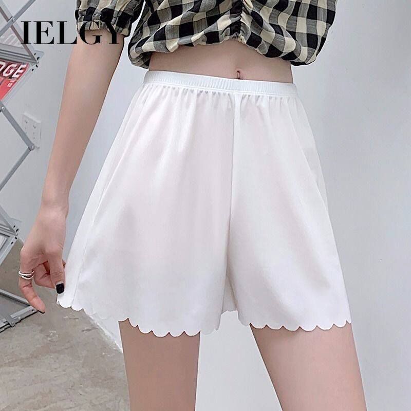 IELGY thin summer non-curling ice silk loose safety pants women's anti-glare bottoming shorts