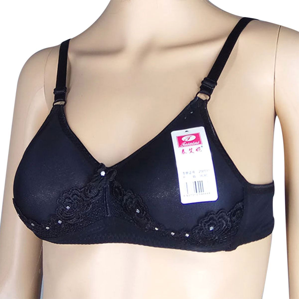 2 pice set Black Soft Comfortable Foam Bra for Women Black