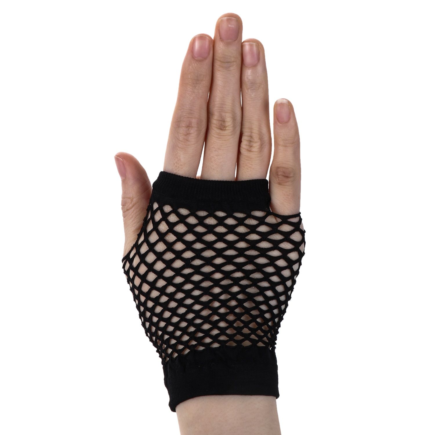 1Pair Women Long/Short Fishnet Gloves Multicolor  Fingerless Mesh Glove Punk Rock Fancy Night Club Party Costume Supplies
