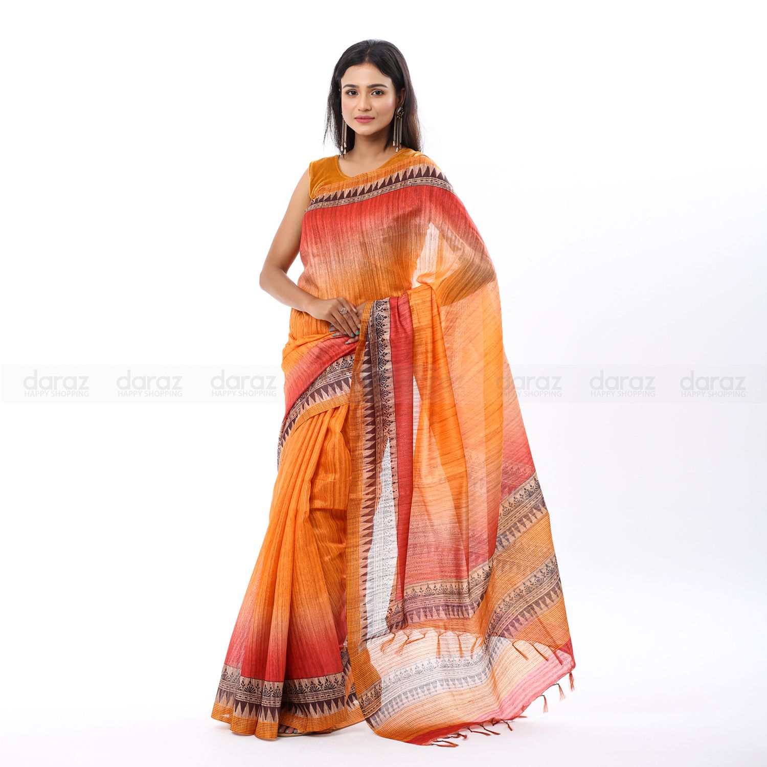 Tossor Silk Jari Print Fabric